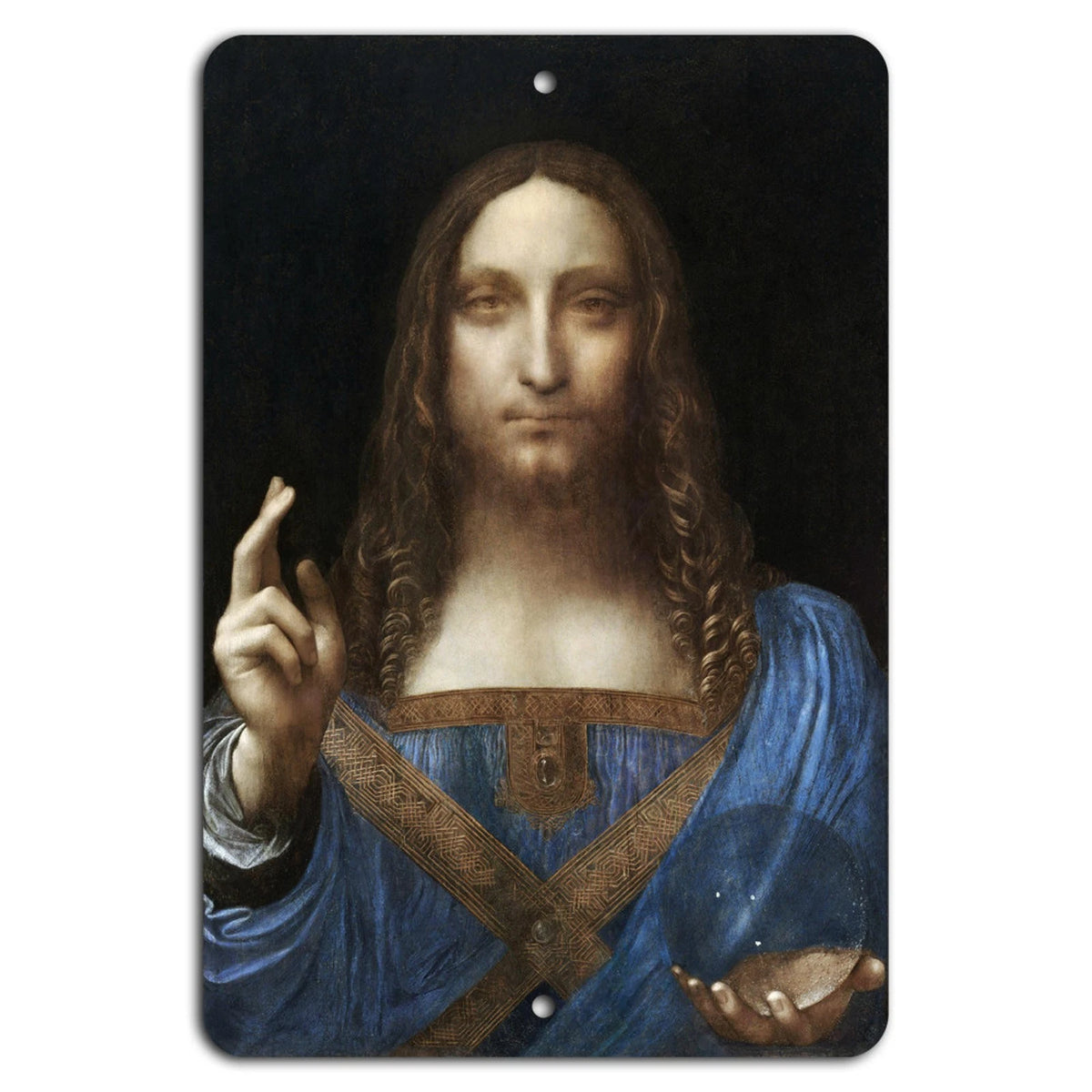 Salvator Mundi Handmade Aluminum Sign — product artwork