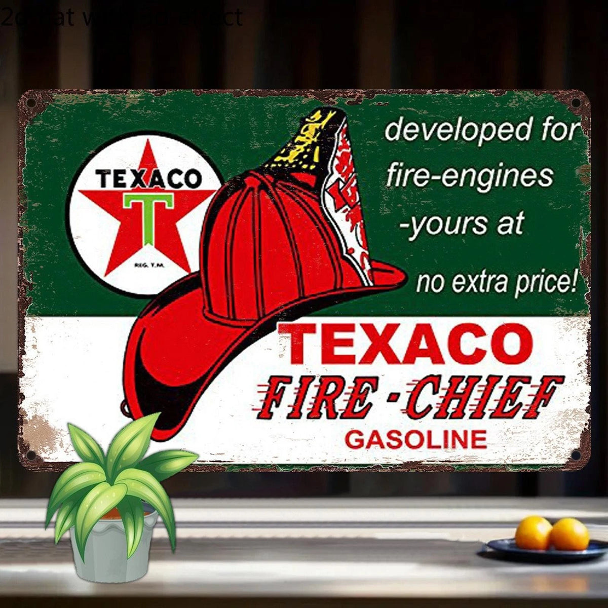 Tin Fashion Tek Flame Old Tree Funny Aluminum Sign — product artwork