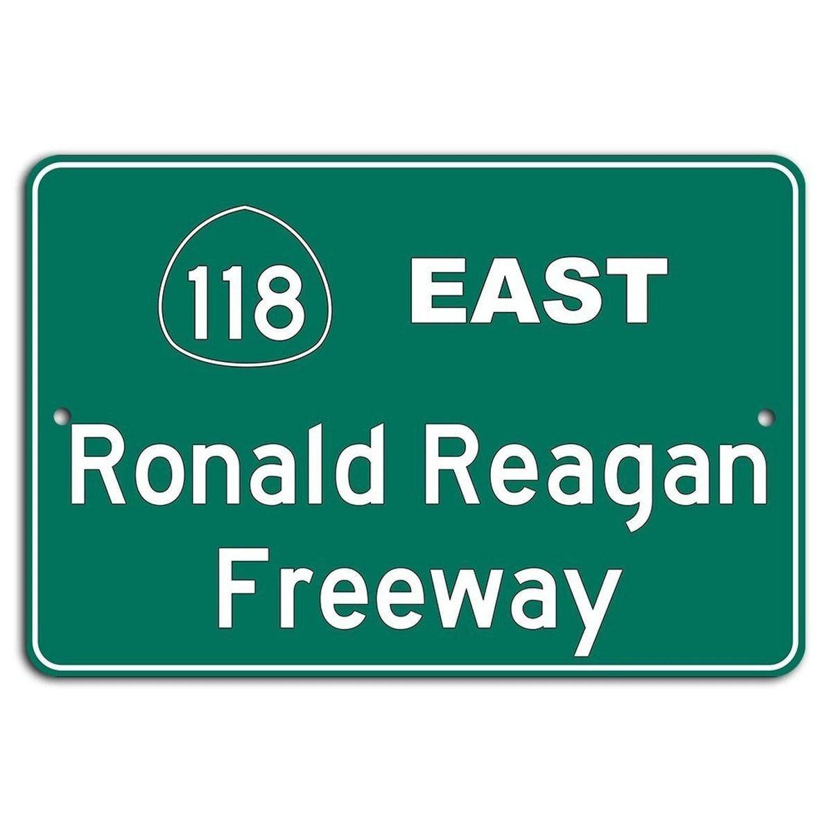 Ronald Reagan Highway Rustic Aluminum Sign — product artwork