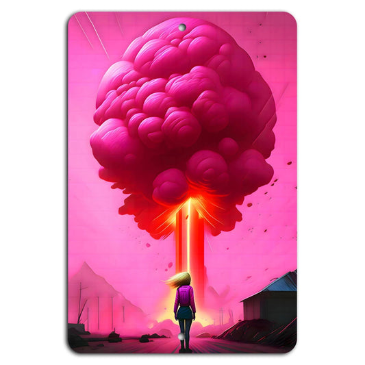 Neon Explosion Vertical Pop Art Aluminum Sign — product artwork