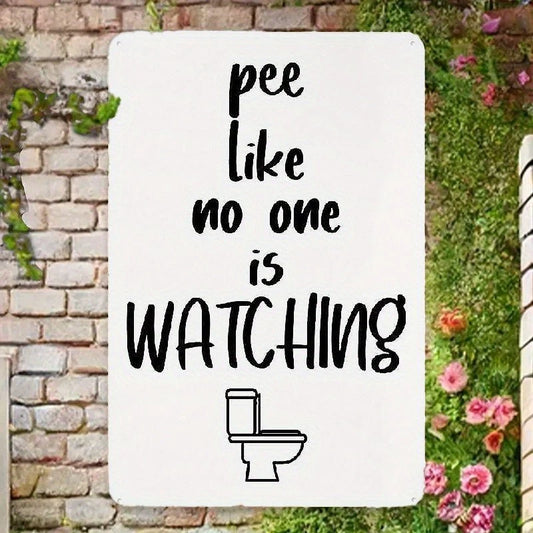 Ynlloofd Garage Man Cave Cafe Pub Pee Funny Bathroom Retro Aluminum Sign — product artwork