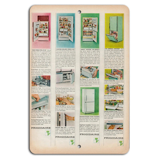 Retro Frigidaire Vintage Kitchen Aluminum Sign — product artwork