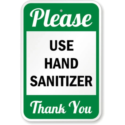 Please Use Hand Sanitizer Aluminum Sign — product artwork