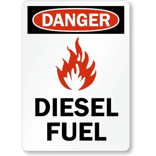 Diesel Fuel Danger Aluminum Sign — product artwork