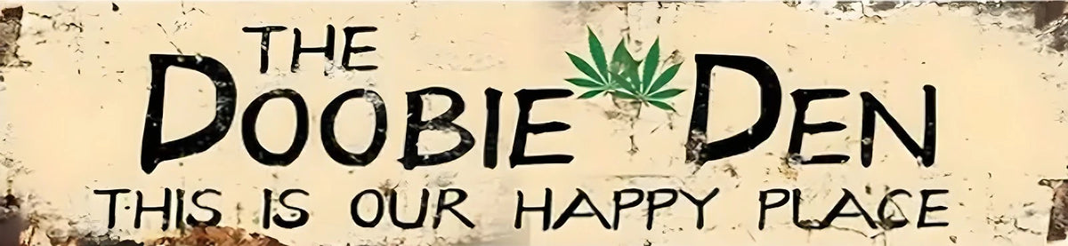 The Doobie Den Funny Aluminum Street Sign — product artwork