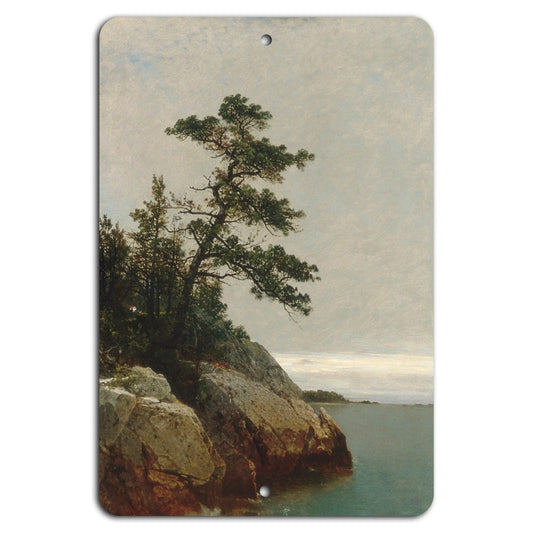 Decorative Tranquil Shores Coastal Aluminum Sign — product artwork