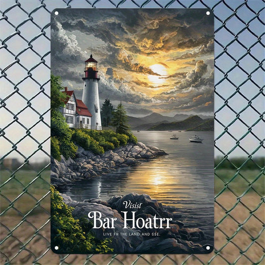 Nautical Portland Bar Hooten Lighthouse Funny Aluminum Sign — product artwork