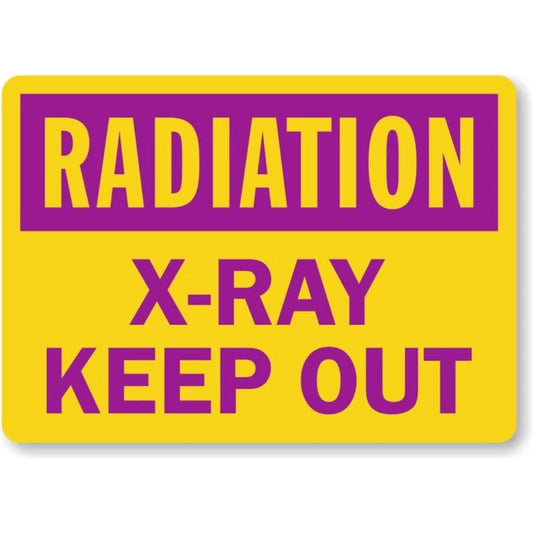 Radiation X Ray Safety Aluminum Sign — product artwork