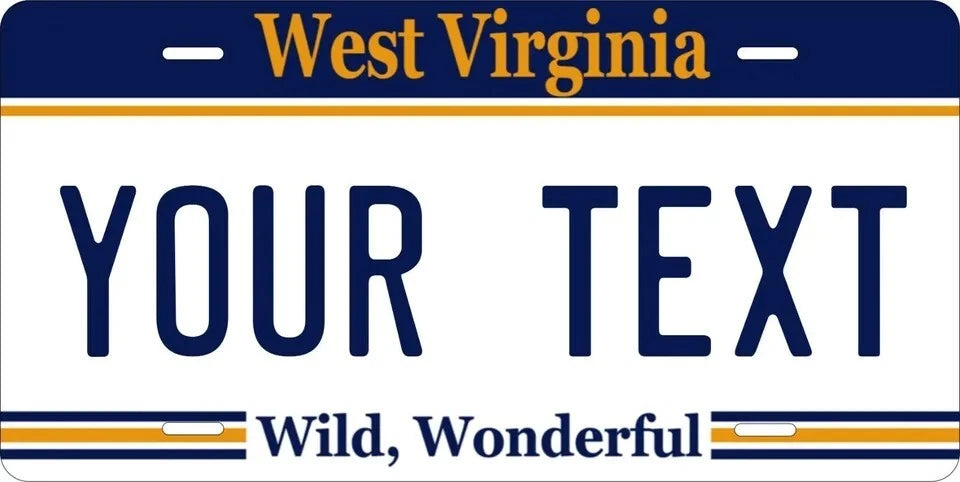West Virginia 1995 Personalized Replica License Plate — product artwork
