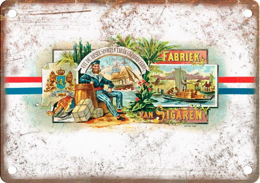 Cigar Box Vintage Reproduction Aluminum Sign — product artwork