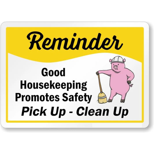 Good Housekeeping Promotes Safety Aluminum Sign — product artwork