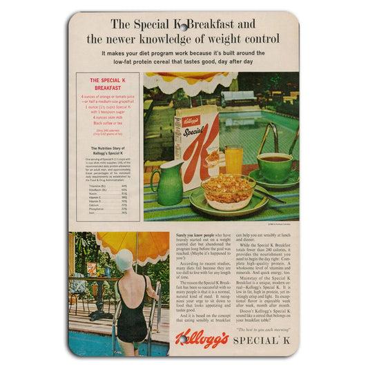 Vintage Special K Retro Mid Century Decorative Aluminum Sign — product artwork