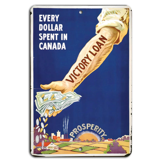 Victory Loan Vintage Patriotic Aluminum Sign — product artwork