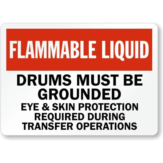 Flammable Liquid Hazard Aluminum Sign — product artwork