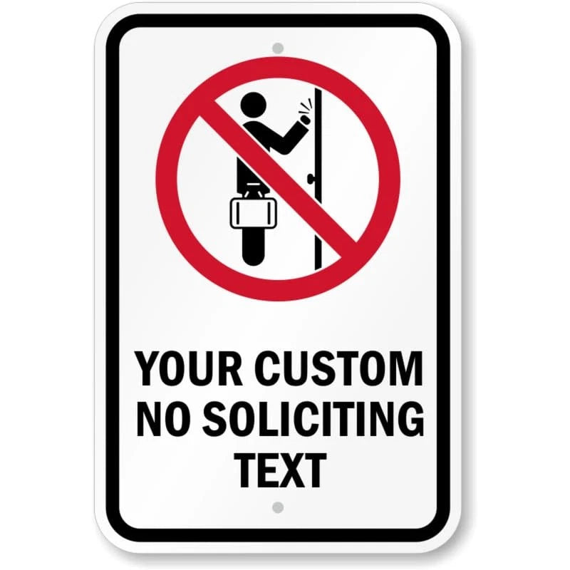 No Soliciting Yard Aluminum Sign — product artwork