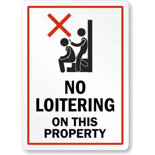 No Loitering on This Property Aluminum Sign — product artwork