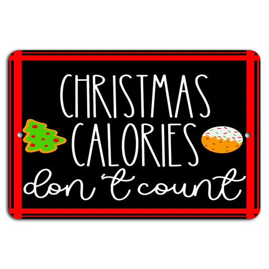 Christmas Festive Red Black Aluminum Sign — product artwork