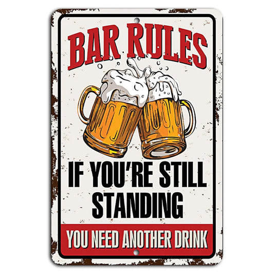 Rustic Bar Humor Aluminum Sign — product artwork