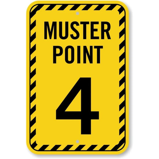 Muster Point Number Three Aluminum Sign — product artwork