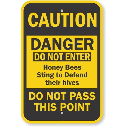 Honeybees Sting to Defend Aluminum Sign — product artwork