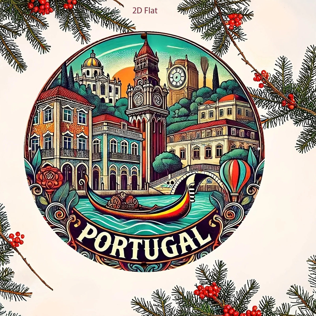 Portuguese Decorative Disc Funny Round Aluminum Sign — product artwork