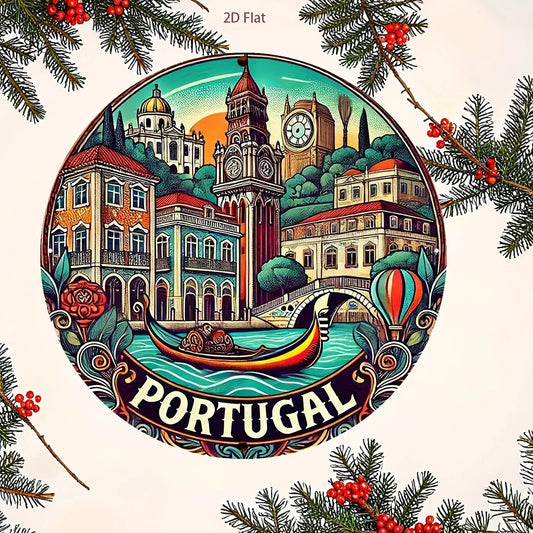 Portuguese Decorative Disc Funny Round Aluminum Sign — product artwork