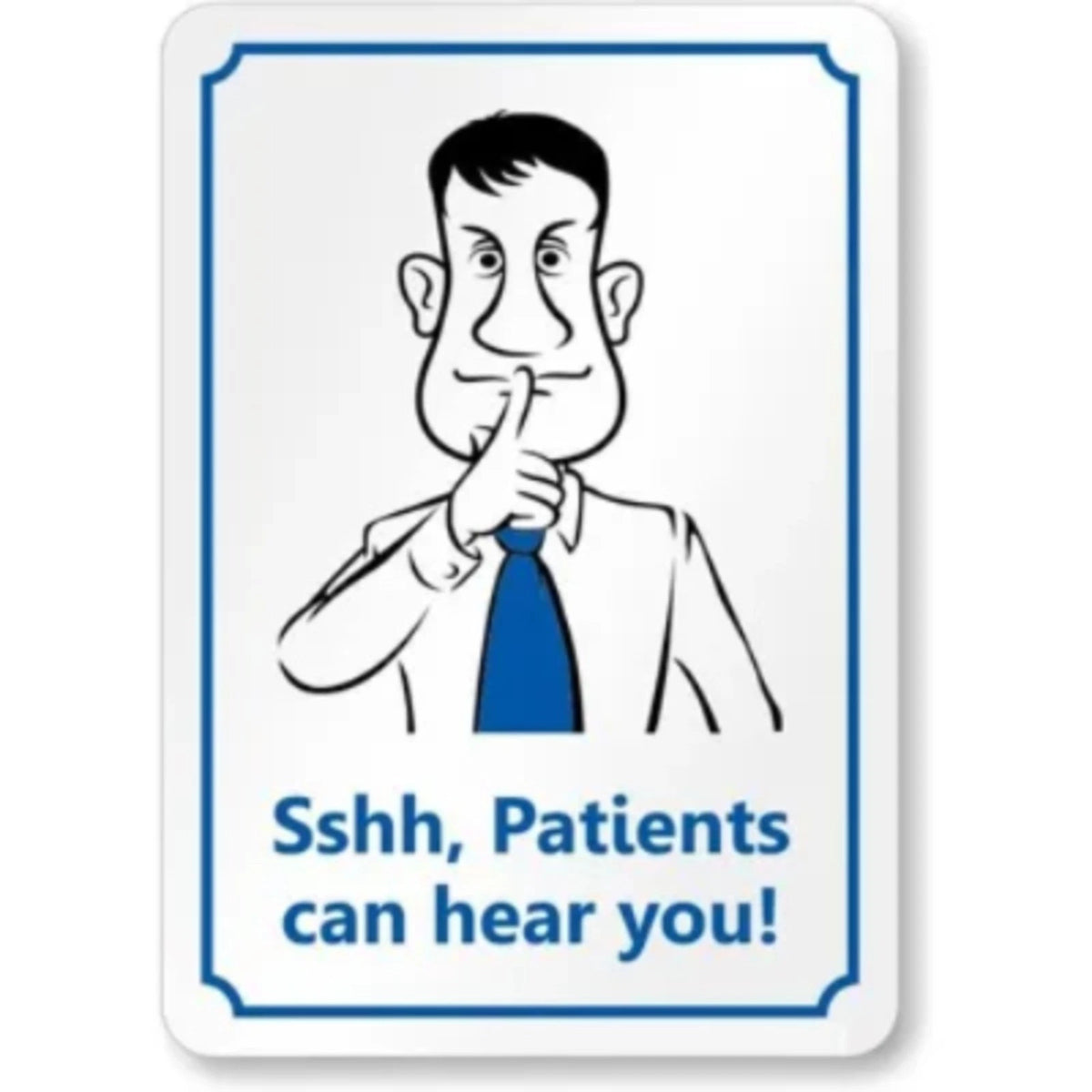 Humorous Be Quiet Aluminum Sign — product artwork