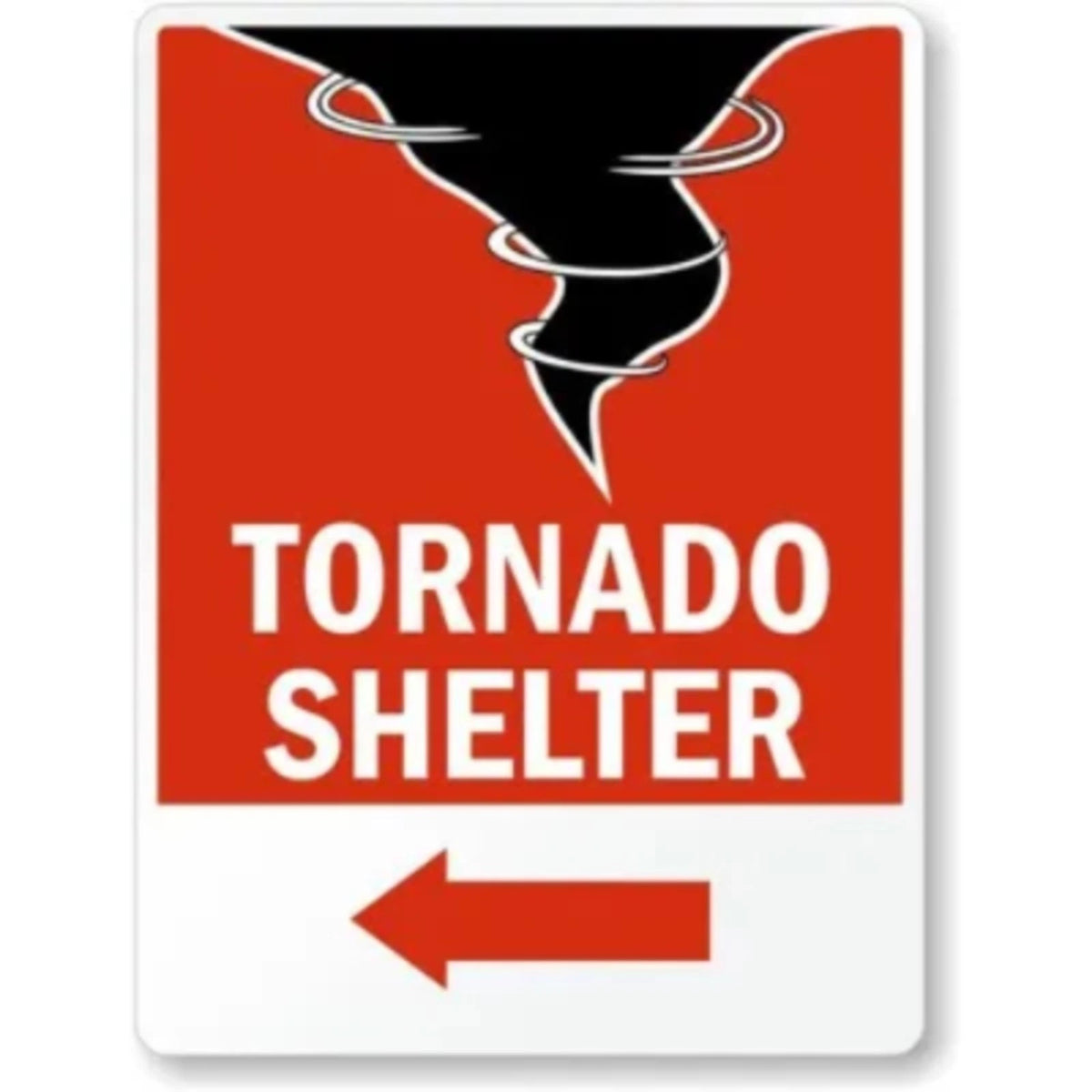 Emergency Tornado Shelter Aluminum Sign — product artwork