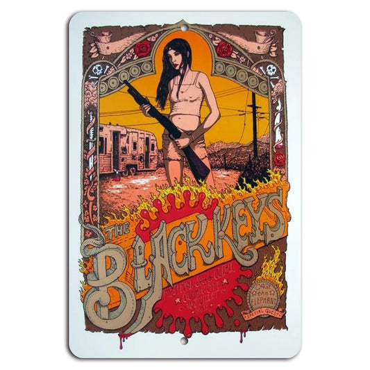 Desert Vibes Modern Rock Aluminum Sign — product artwork