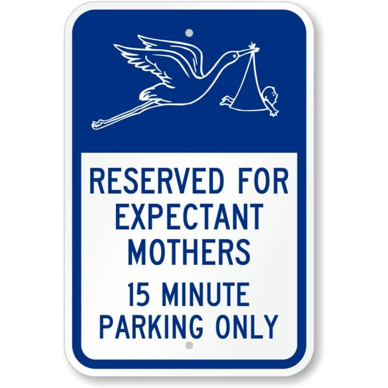 Reserved Expectant Mothers Parking Aluminum Sign — product artwork