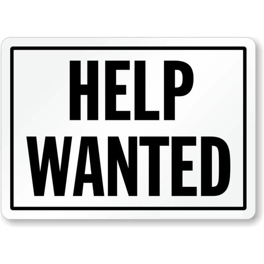 Help Wanted Aluminum Sign — product artwork
