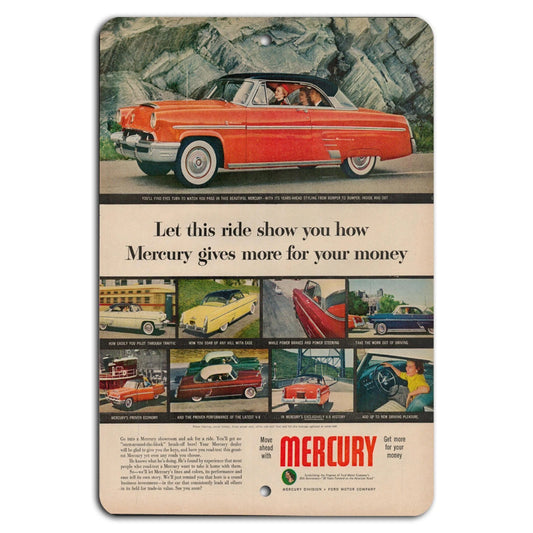 Vintage Auto Retro Mercury Garage Aluminum Sign — product artwork