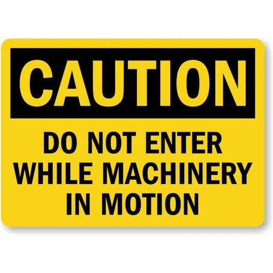 Caution Do Not Enter Aluminum Sign — product artwork
