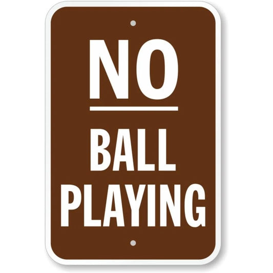 No Ball Playing No Loitering Aluminum Sign — product artwork