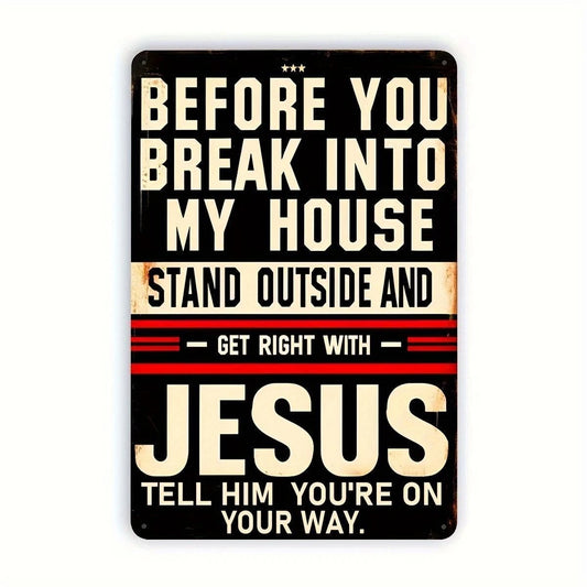 Vintage Funny Religious Theme Aluminum Sign — product artwork