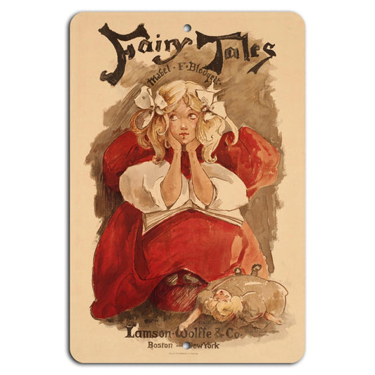 Vintage Handmade Fairy Tales Wall Art Aluminum Sign — product artwork