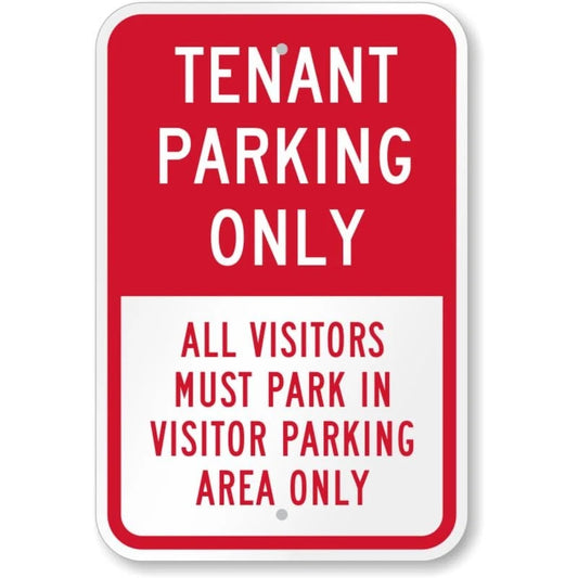 Tenant Parking Only Visitors Use Visitor Parking Sign — product artwork