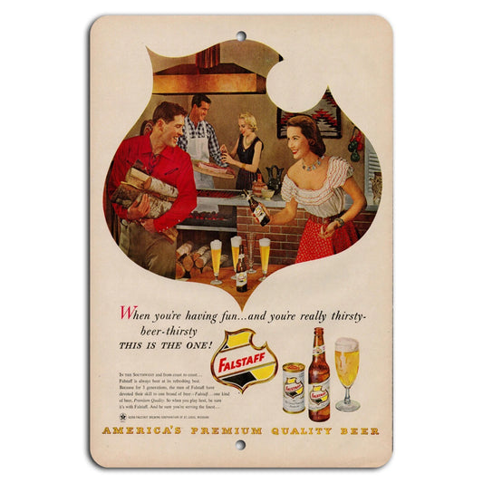 Falstaff Beer Vintage Retro Party Aluminum Sign — product artwork