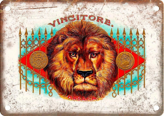 Cigar Box Vincitore Reproduction Wall Art Aluminum Sign — product artwork