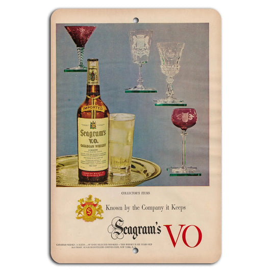 Seagram's Whiskey Vintage Wall Art Home Bar Aluminum Sign — product artwork