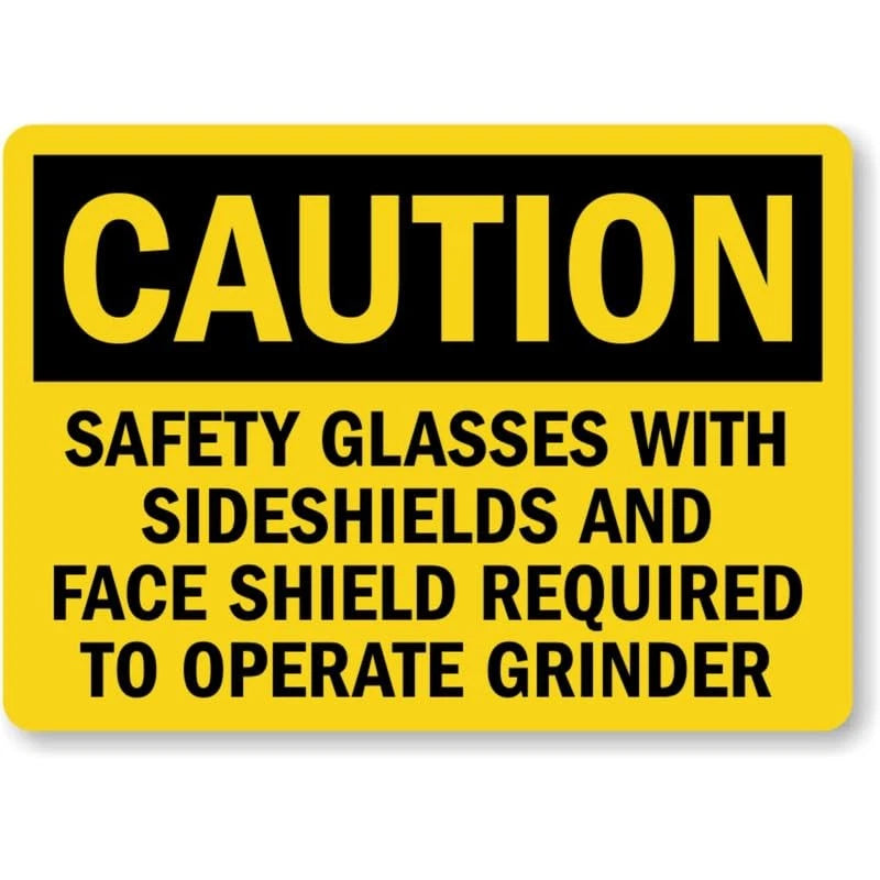 Safety Glasses Sideshields Required Aluminum Sign — product artwork