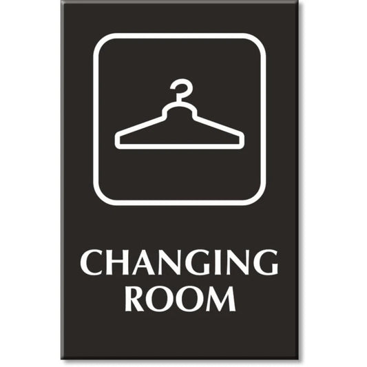 Changing Room Hanger Engraved Aluminum Sign — product artwork