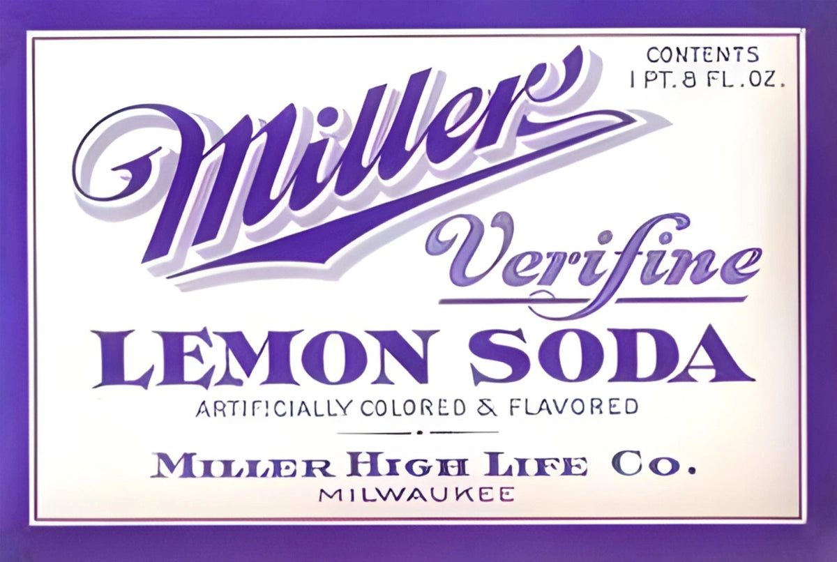 Miller Lemon Soda Funny Aluminum Sign — product artwork