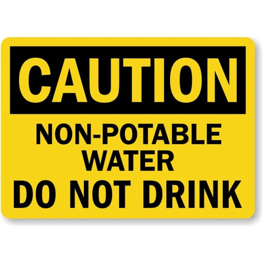 Caution Do Not Drink Warning Aluminum Sign — product artwork