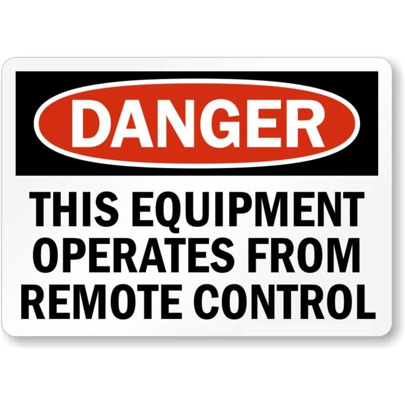 Equipment Operates Danger Aluminum Sign — product artwork