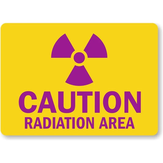 Caution Radiation Area Warning Aluminum Sign — product artwork