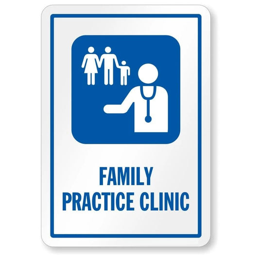 Family Practice Clinic Hospital Aluminum Sign — product artwork