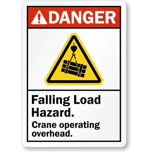 Falling Load Hazard Danger Aluminum Sign — product artwork