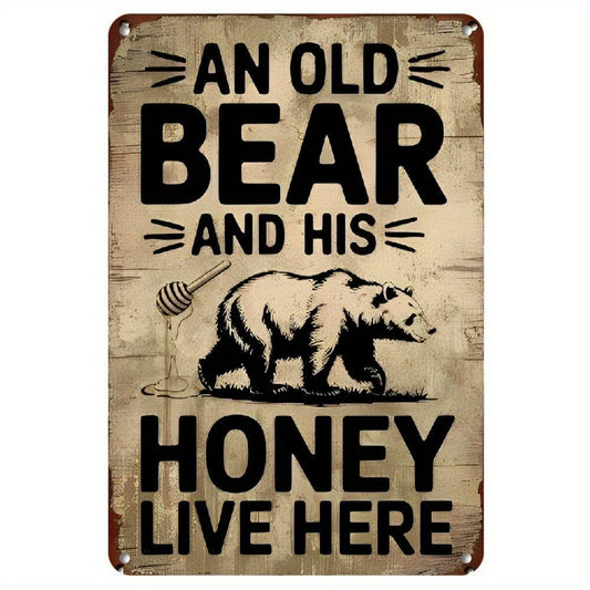Funny an and His Honey Live Here Aluminum Sign — product artwork