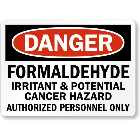 Potential Cancer Hazard Danger Aluminum Sign — product artwork